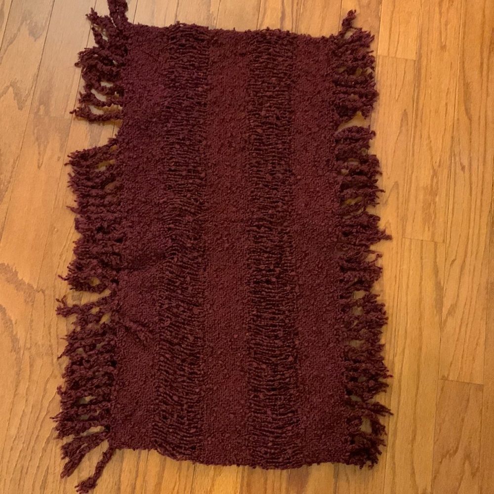 Infinity scarf burgundy in color. Very warm cozy and stylish